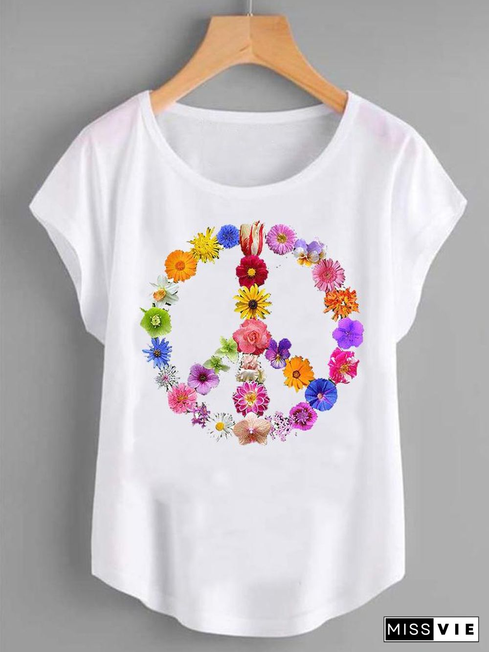 90S Love Heart Trend Graphic T Top Women Print Summer T-Shirts Clothing Fashion Shirt Female Short Sleeve Cartoon Tee T-Shirt