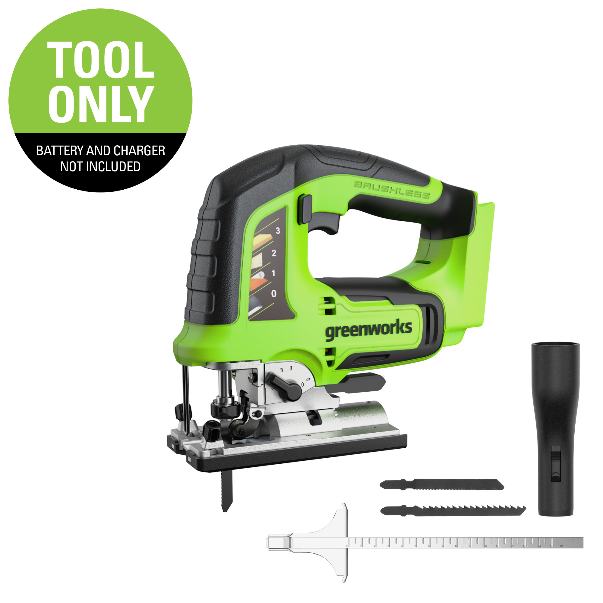 24V Brushless Jig Saw Tool Only | Greenworks