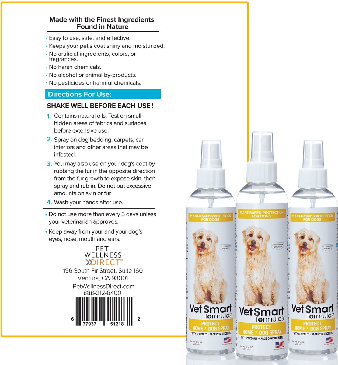 VetSmart Formulas Protect Home and Dog Spray， 8-oz bottle