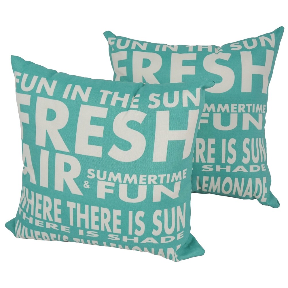 Solarium Fun in the Sun 18 inch Indoor/Outdoor Throw Pillows (Set of 4)