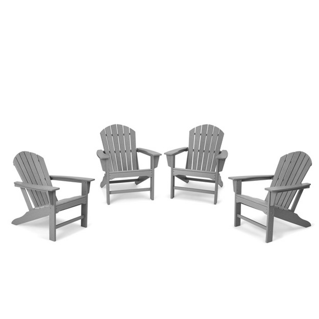 4pk Plastic Resin Adirondack Chairs Edyo Living