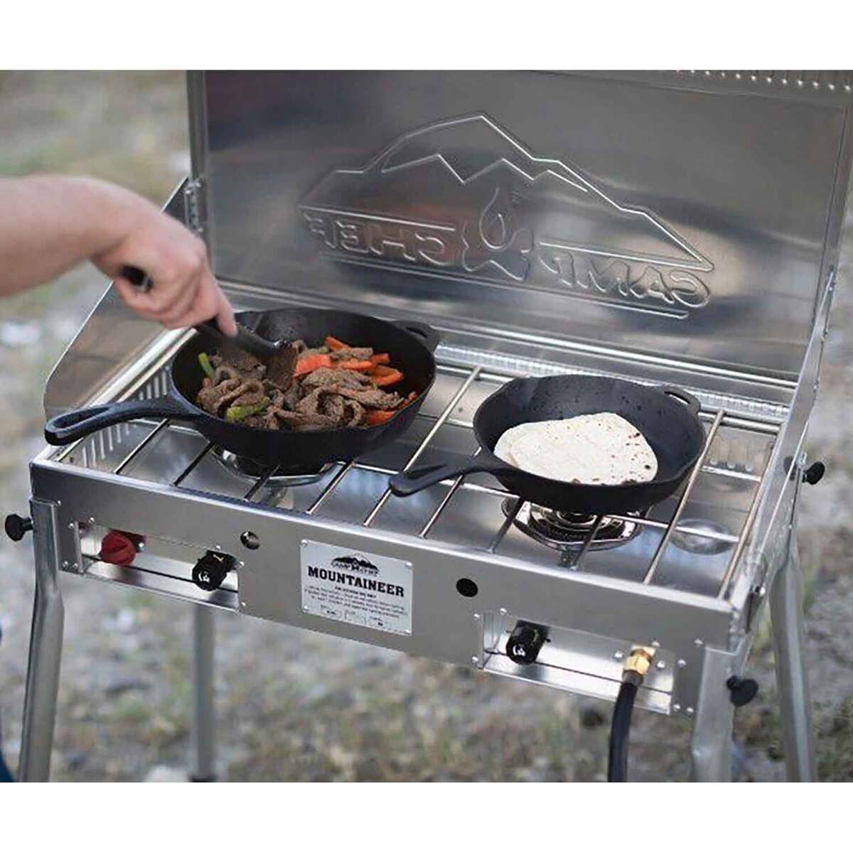 Camp Chef Mountaineer 2 Burner Stove  Gray