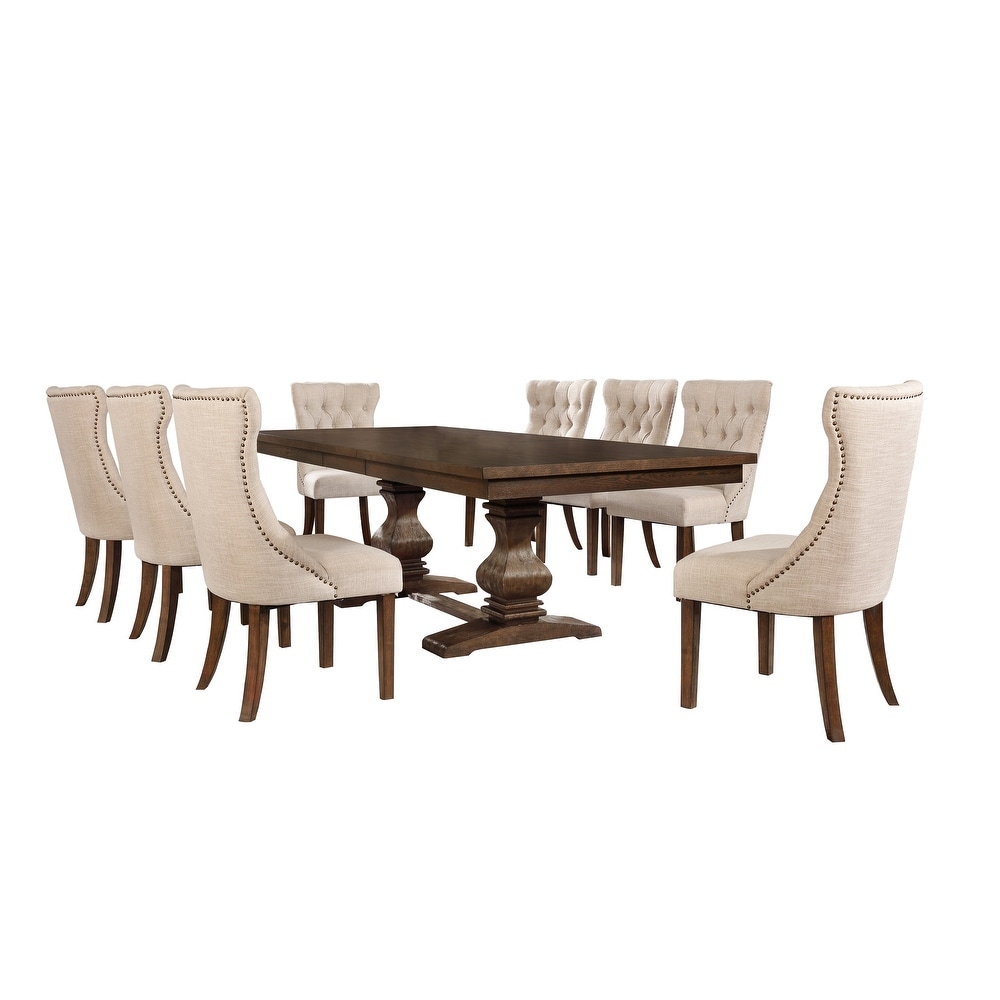 Best Quality Furniture 9 piece Walnut 18\