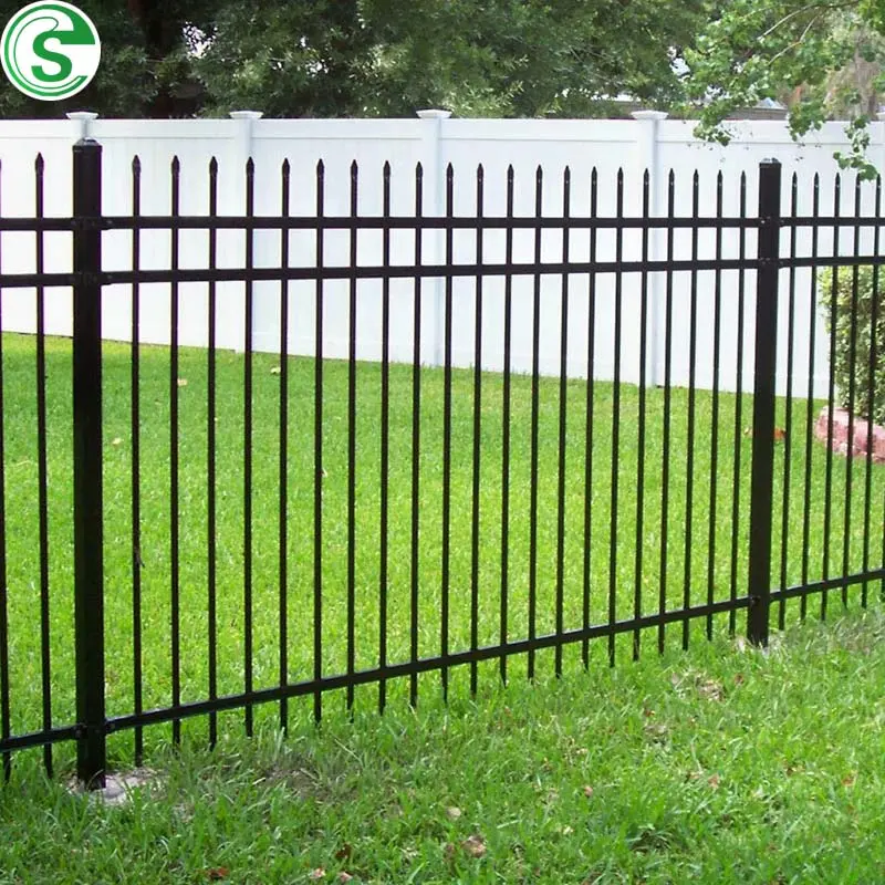 Killer Quality Garden Fence Black Customized Fence Panel Garden Supplies Wholesale Price Tubular Steel Fence