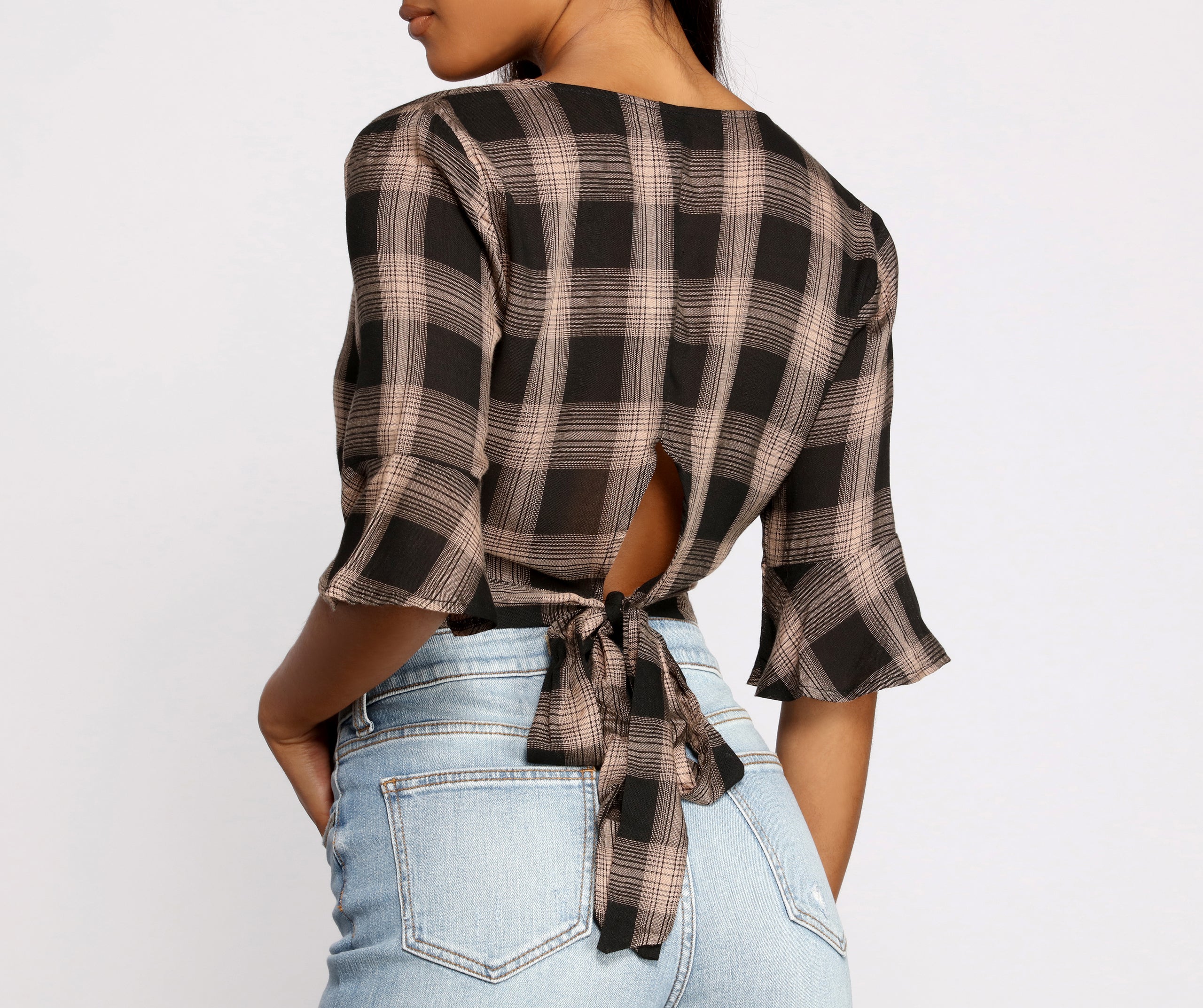 Pretty In Plaid Crop Top