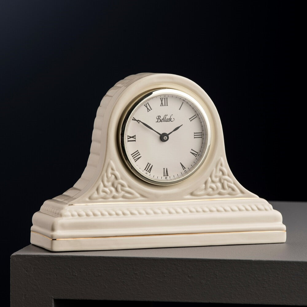 Belleek Classic Celtic Mantel Clock