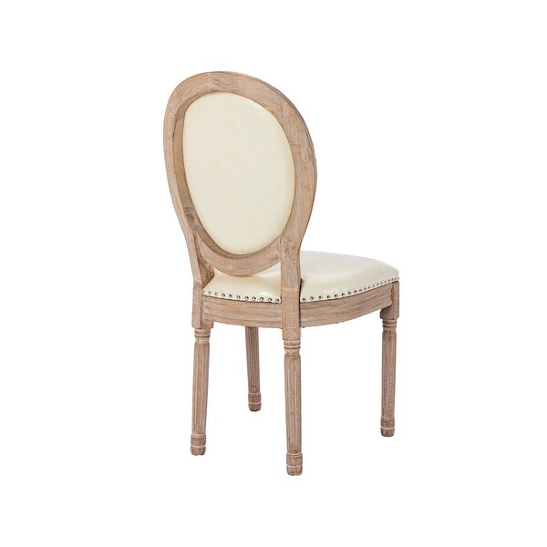 2pcs Modern PU Leather Upholstered French Dining Chair