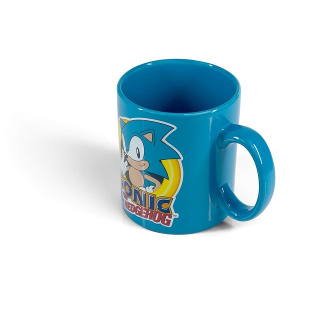 Just Funky Sonic The Hedgehog Blue 16oz Ceramic Coffee Mug