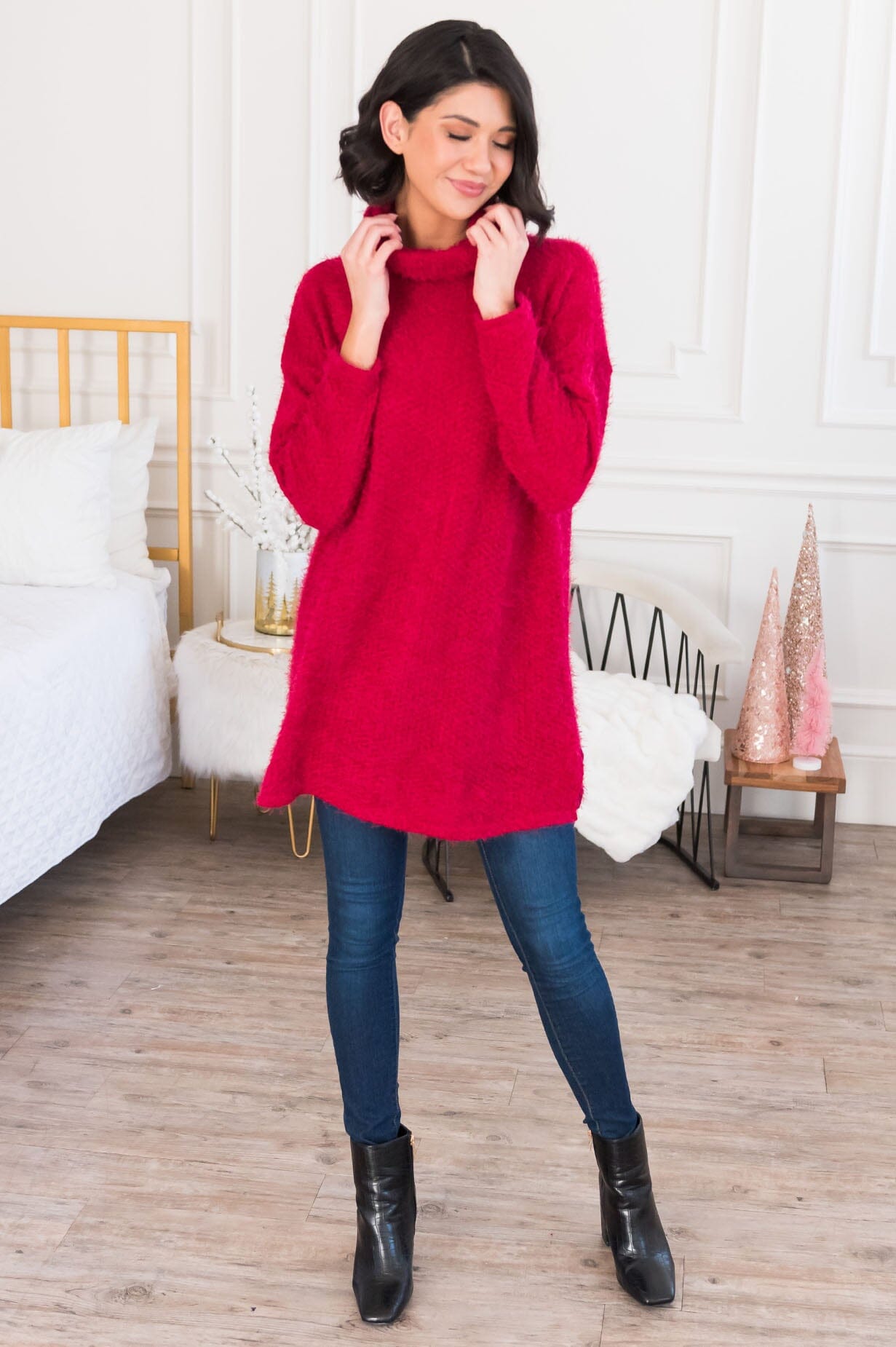 Falling For Chenille Modest Sweater