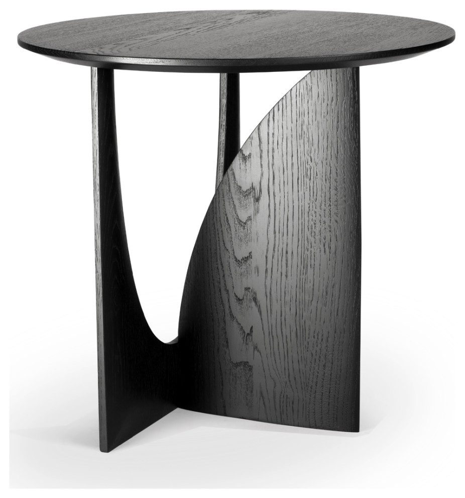 Modern Varnished Side Table  Ethnicraft Geometric   Transitional   Side Tables And End Tables   by Oroa   Distinctive Furniture  Houzz