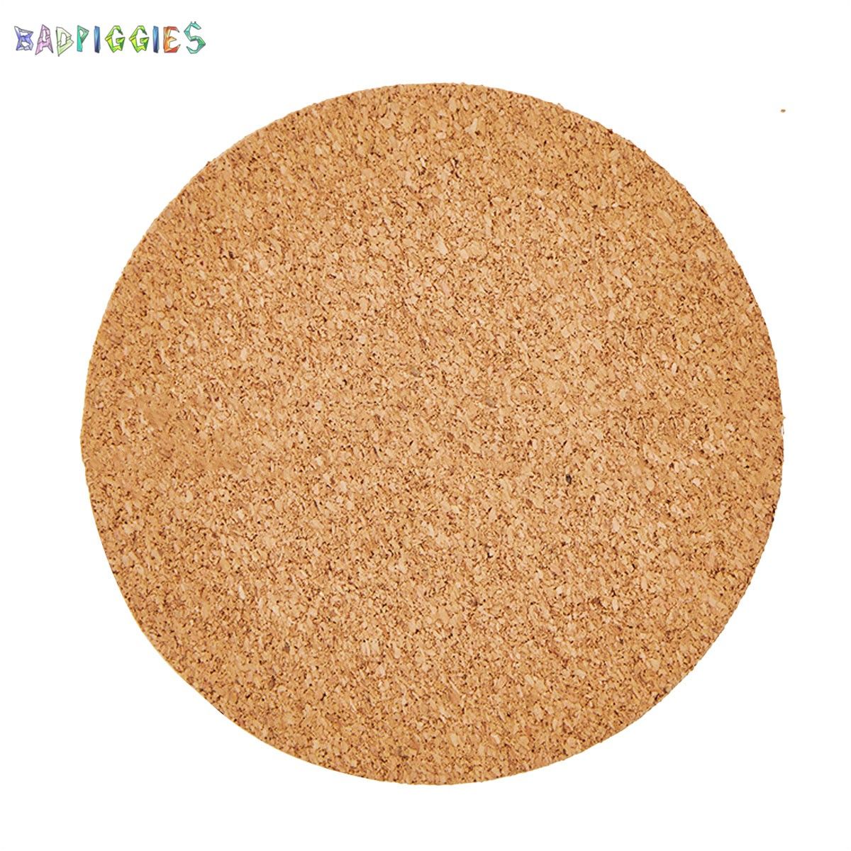 BadPiggies 30 Pcs Self-Adhesive Cork Round 4 x 4 Inch Cork Circle Backing Sheets Cork Tiles for Cork Coasters and DIY Crafts