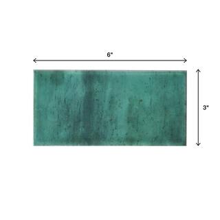 Daltile LuxeCraft Arteko 3 in. x 6 in. Glazed Ceramic Handmade Green Subway Tile (12.5 sq. ft.case) AK0336MODHD1P2