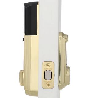 Schlage Camelot Bright Brass Electronic Connect Smart Deadbolt - Z-Wave Plus Enabled BE468 CAM 605