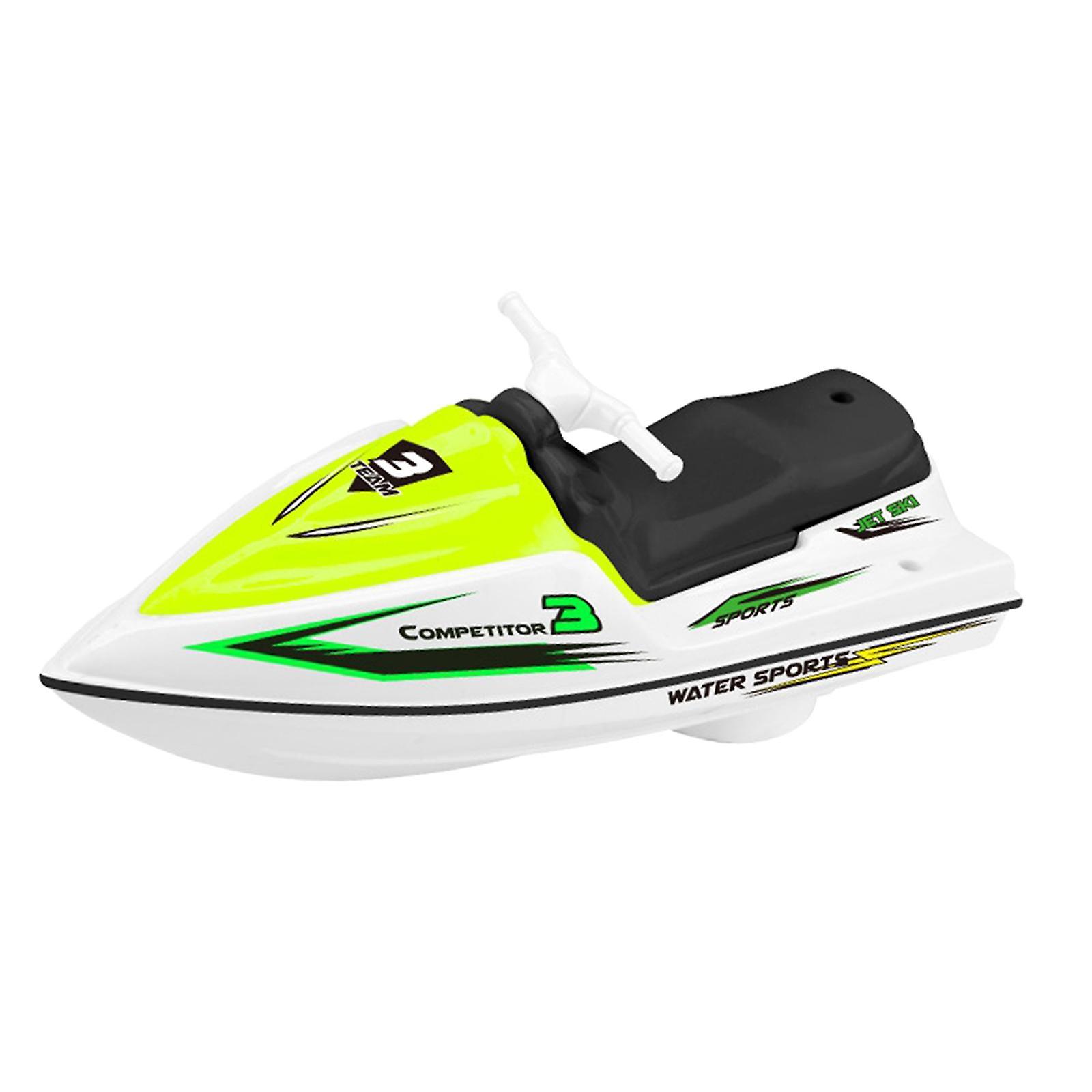 Electric Speed Boat Toy Boat Tub Toy Boat Bathtub Toy For Children Baby Kids Yellow And Green