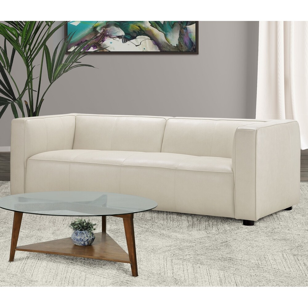 Abbyson Otto Modern Top Grain Leather Sofa