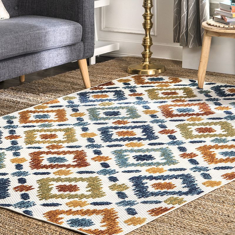 nuLoom Indoor/Outdoor Transitional Labyrinth Area Rug