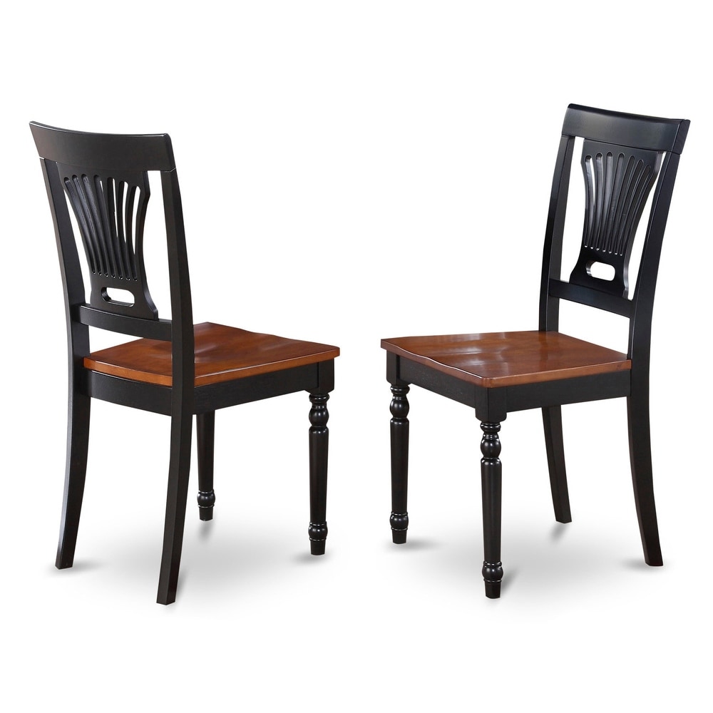 East West Furniture Modern Dining Table Set  a Rectangle Wooden Table and Kitchen Dining Chairs  Black   Cherry (Pieces Option)