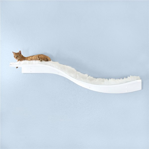 The Refined Feline Lotus Branch Wall Mounted Cat Wall Shelf