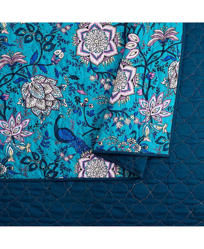 Vera Bradley Peacock Garden 3-Piece Quilt Set， Full Queen