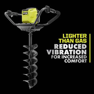 RYOBI 40V HP Brushless Cordless Earth Auger with 8 in. Bit with 4.0 Ah Battery and Charger RY40710