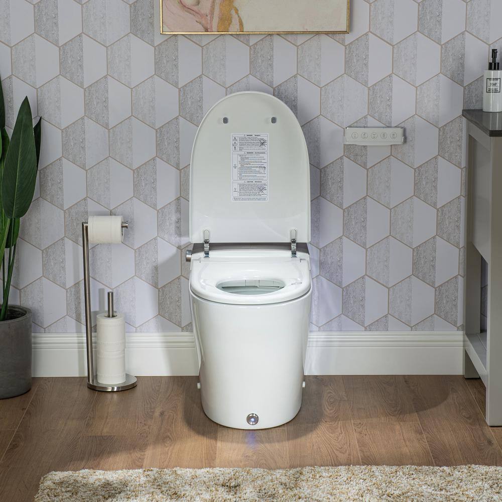 Casta Diva CD-Y060 Elongated Smart Bidet Toilet in White with Built-in Tank for 1.06GPF CD-Y060