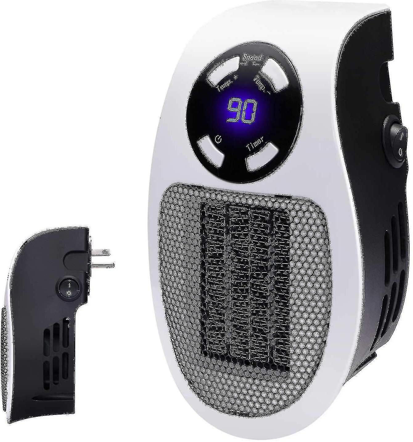 Programmable Space Heater With Led Display Wall Outlet Electric Heater With Adjustable Thermostat And Timer For Home Office Indoor Use 350 Watt Withou