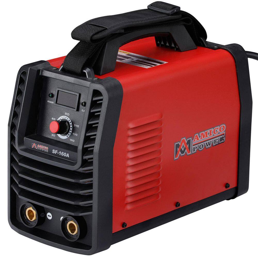 AM AMICO ELECTRIC 160 Amp Stick Arc MMA DC Welder 110-Volt and 230-Volt Dual Voltage IGBT Digital Inverter Welding Machine SF-160A