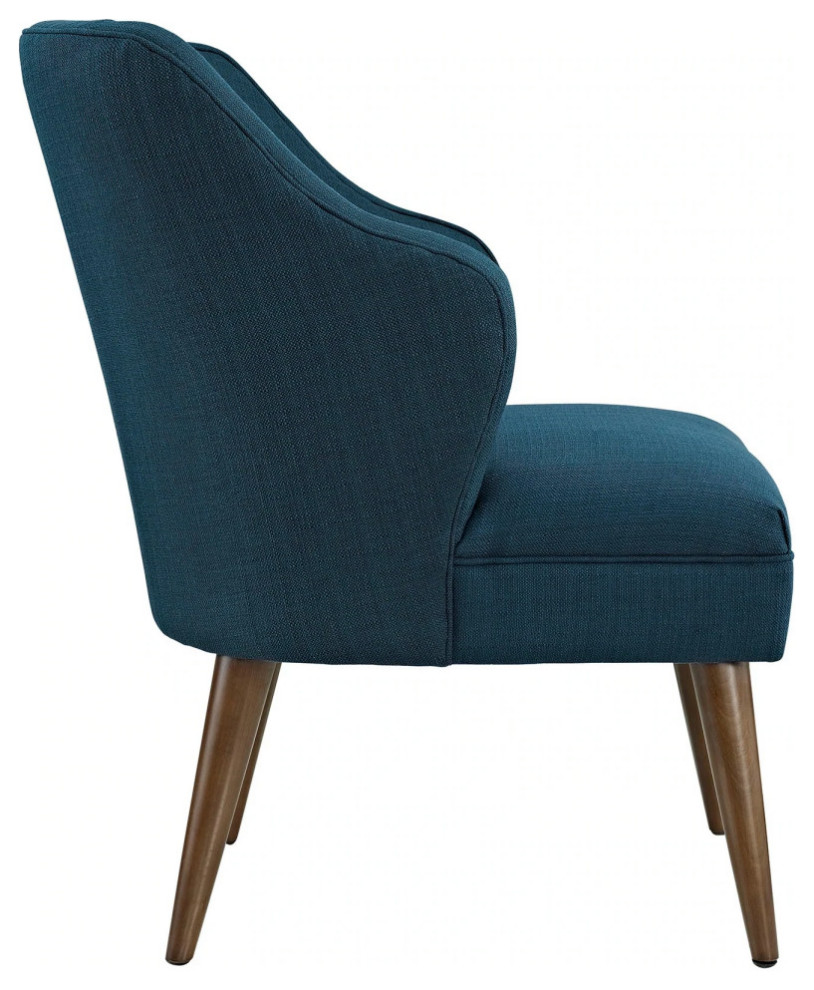 Ivy Azure Upholstered Fabric Armchair   Midcentury   Armchairs And Accent Chairs   by Virgil Stanis Design  Houzz