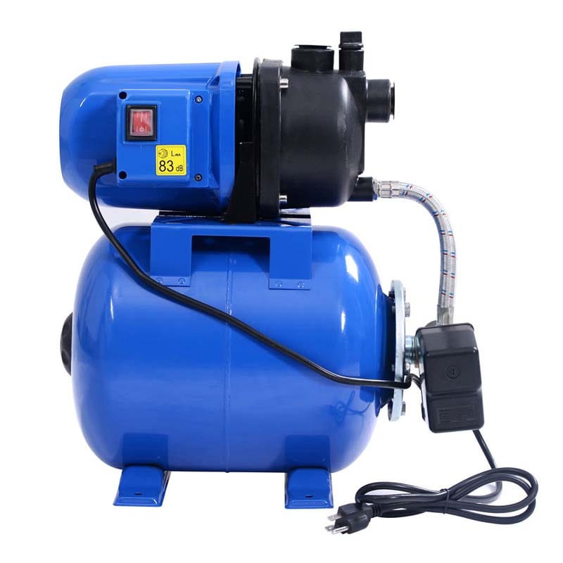 1200W 1.6HP Shallow Well Pump with Pressure Tank, 1000GPH Booster Water Pump Garden Farm Irrigation Jet Pump