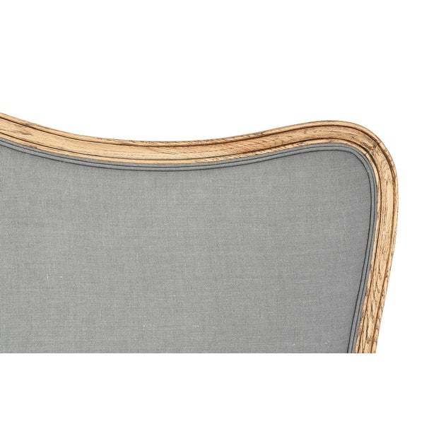 Oak and Linen Headboard - - 34802402