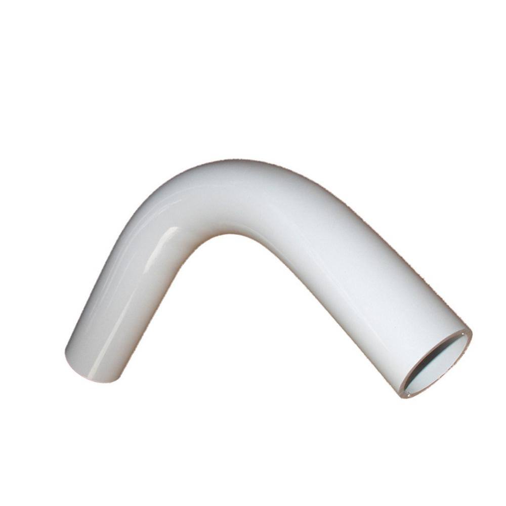 EZ Handrail 1.9 in. Aluminum Round ADA Handrail White 90 Degree Radius Elbow EZA585-W