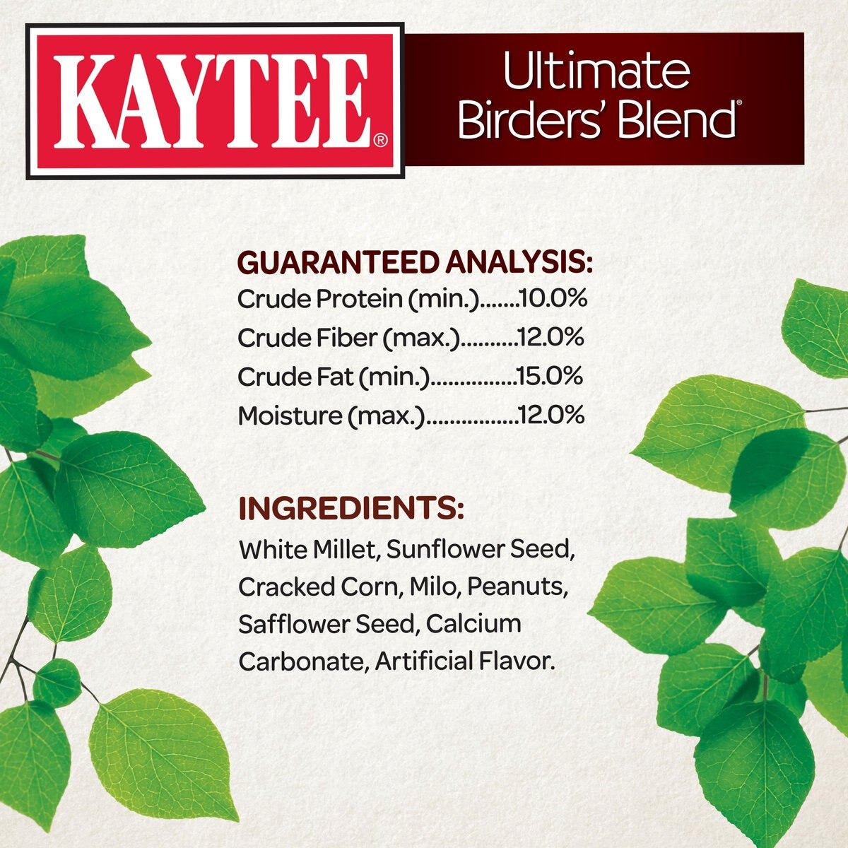 Kaytee Ultimate Birders Blend Wild Bird Food， 10-lb bag