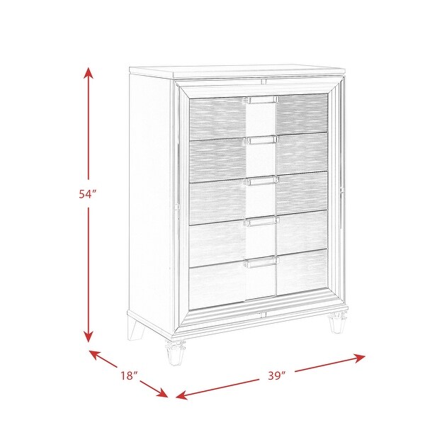 Picket House Furnishings Charlotte 5-Drawer Flip-Top Chest in White - - 35533533