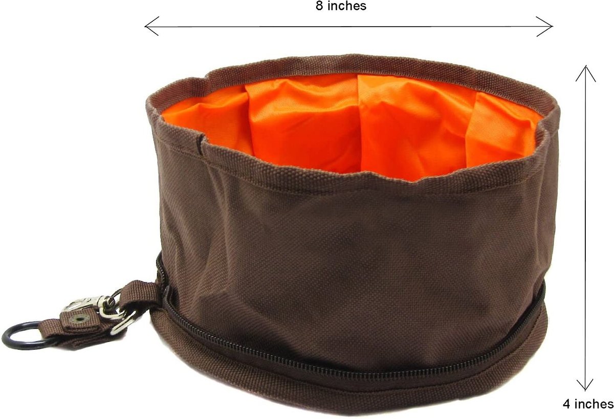 Alfie Pet Collapsible Fabric Travel Dog Bowl， 6.25-cup