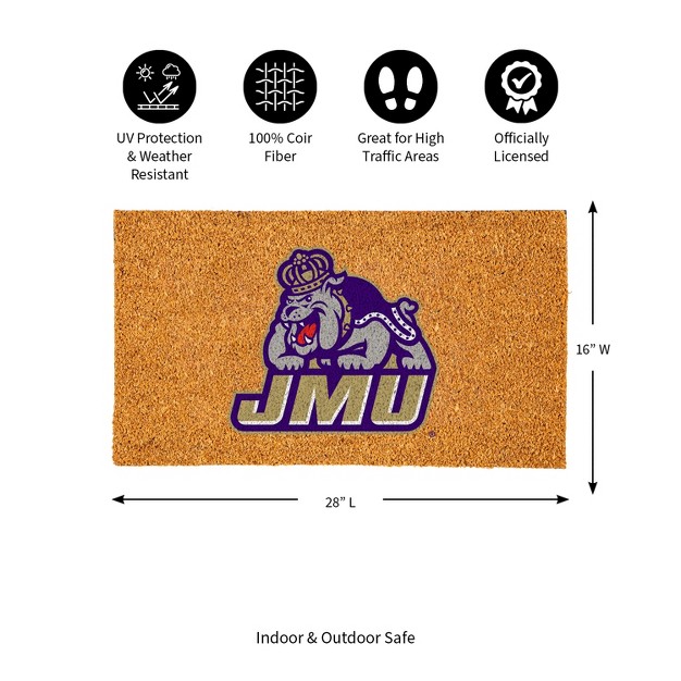 Evergreenncaajames Madison Dukes Logo Natural Coir 28 X 16 Inches Indoor Outdoor Doormat