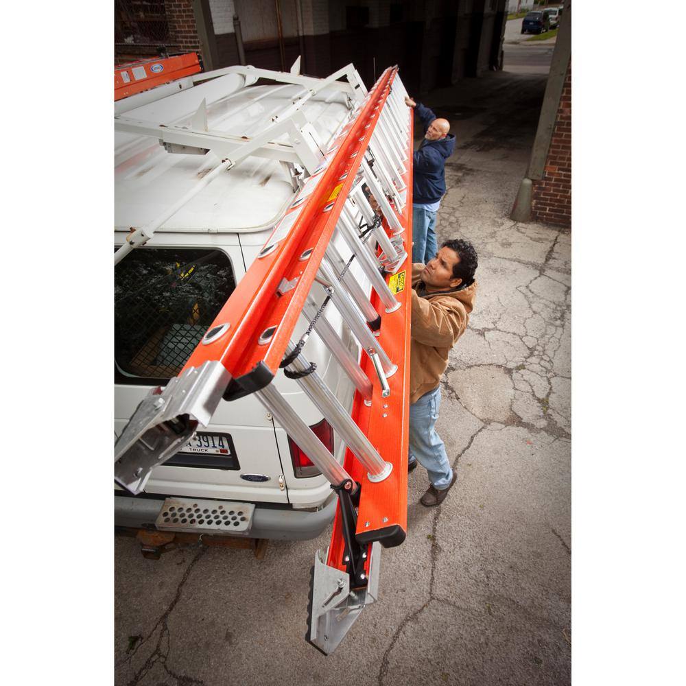 Werner 36 ft. Fiberglass D-Rung Extension Ladder with 300 lbs. Load Capacity Type IA Duty Rating D6236-2