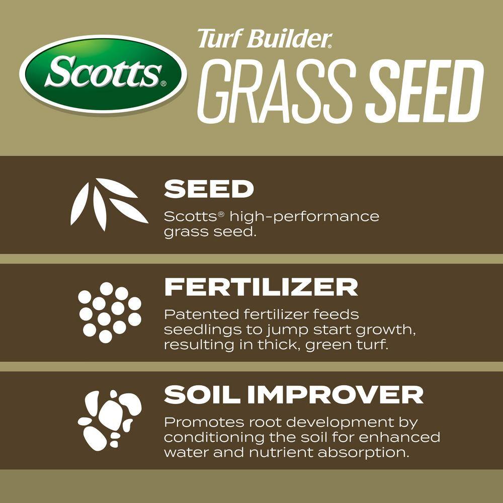 Scotts Turf Builder 2.4 lbs. Grass Seed Southern Gold Mix for Tall Fescue Lawns with Fertilizer and Soil Improver 18028