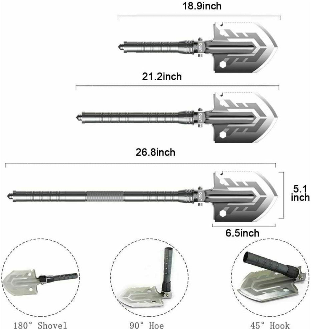 Shipping Military Folding Shovel Multi Functional Survival Garden Shovel Camping Shovel Tactical Entrenching Tool