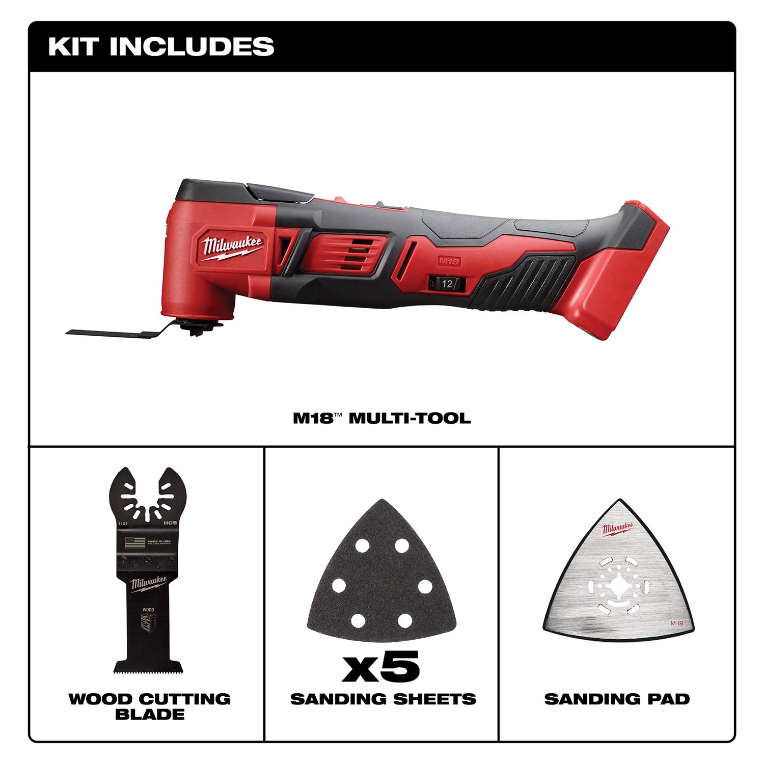 MW M18 18 V Cordless Oscillating Multi-Tool Tool Only