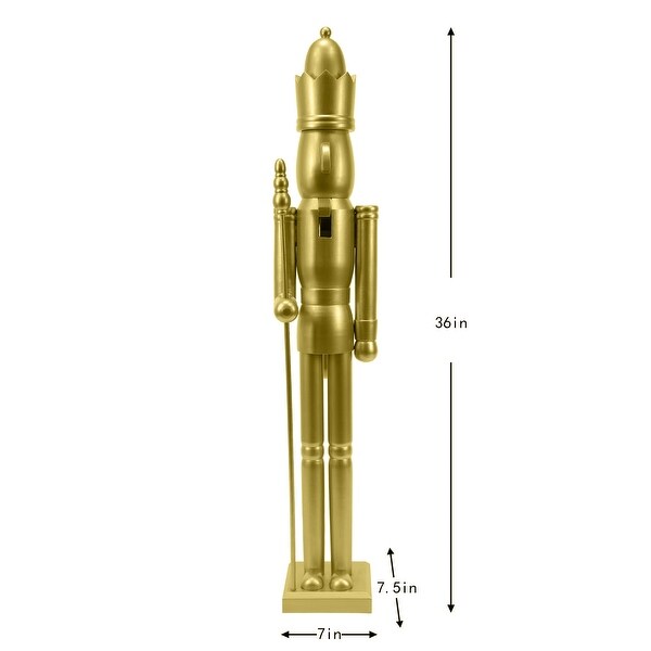 36 Inch Wooden Gold King Nutcracker