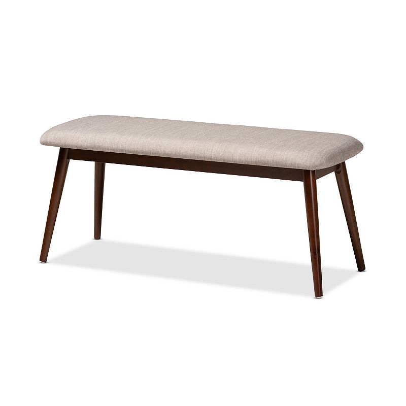 Baxton Studio Flora Light/Pastel Gray Bench