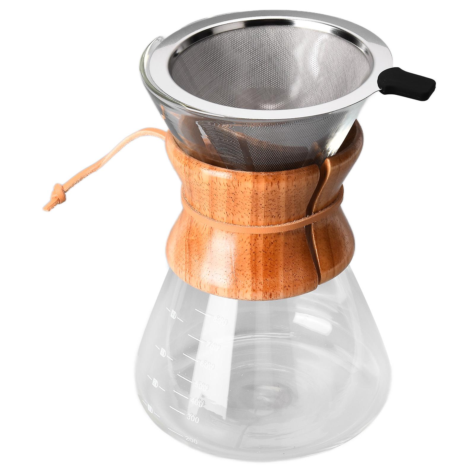 Heat Resistance Coffee Pot Dripper with Funnel Large Capacity Pour Over Coffee Maker for Home800ml