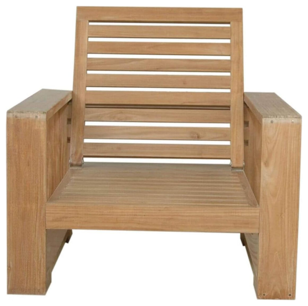 Anderson Teak DS 801 Wooden Capistrano Deep Seating Armchair   Transitional   Outdoor Lounge Chairs   by Uber Bazaar  Houzz