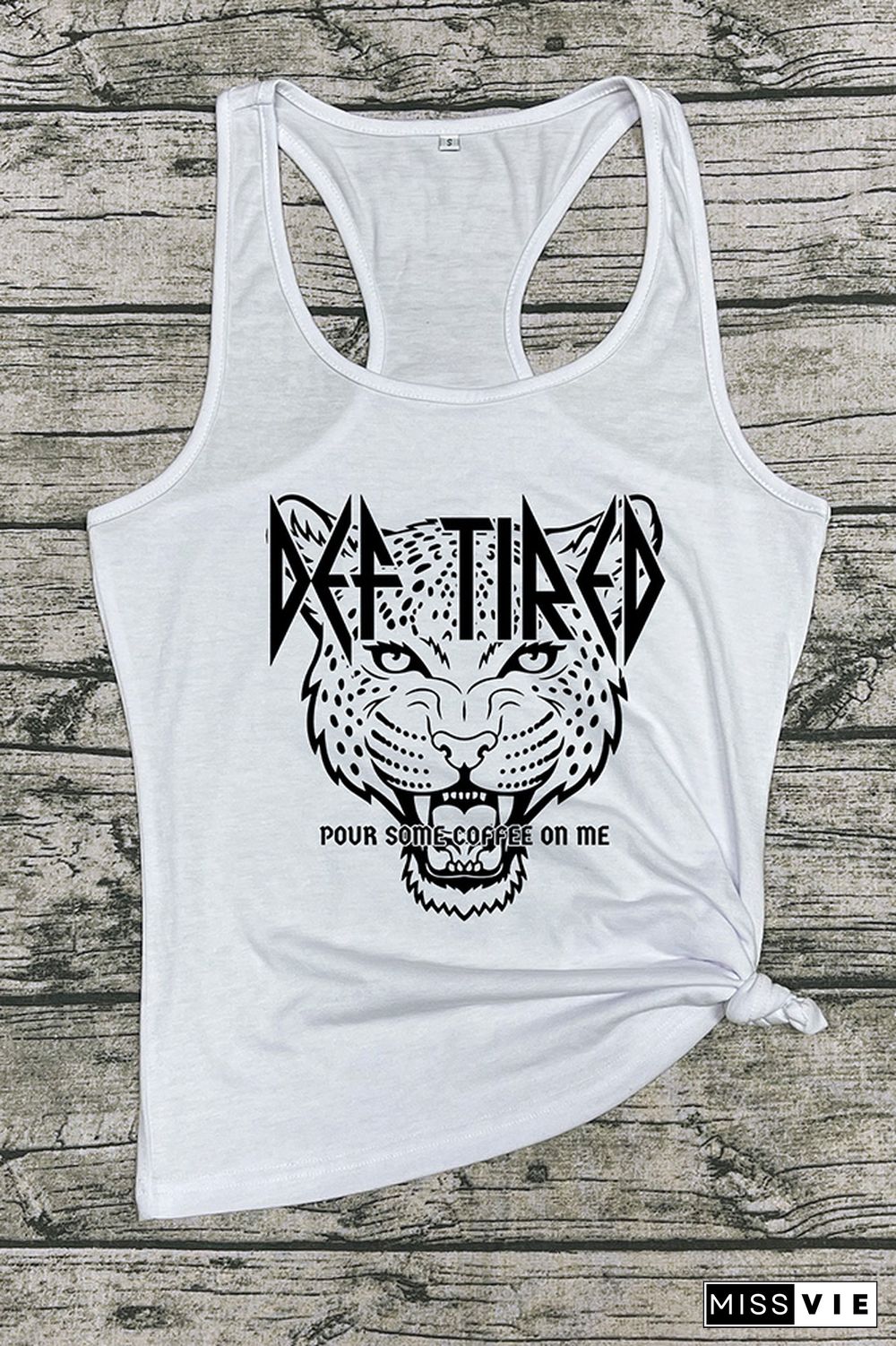 Cheetah Print Graphic Tank Top