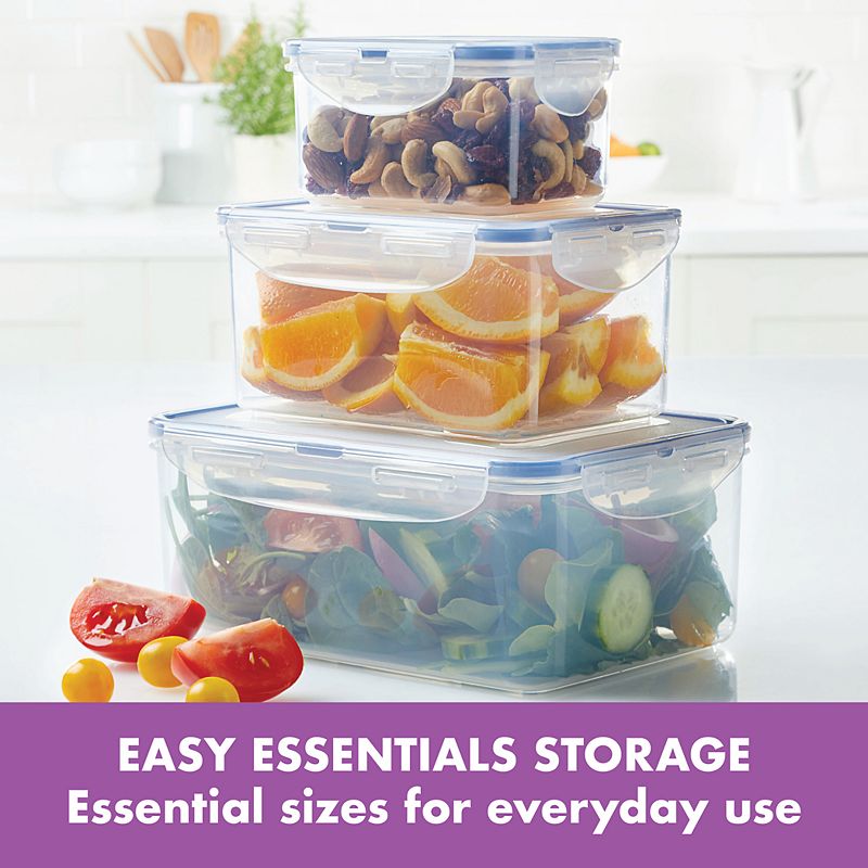 LocknLock Easy Essentials 6-pc. Rectangular Food Storage Container Set