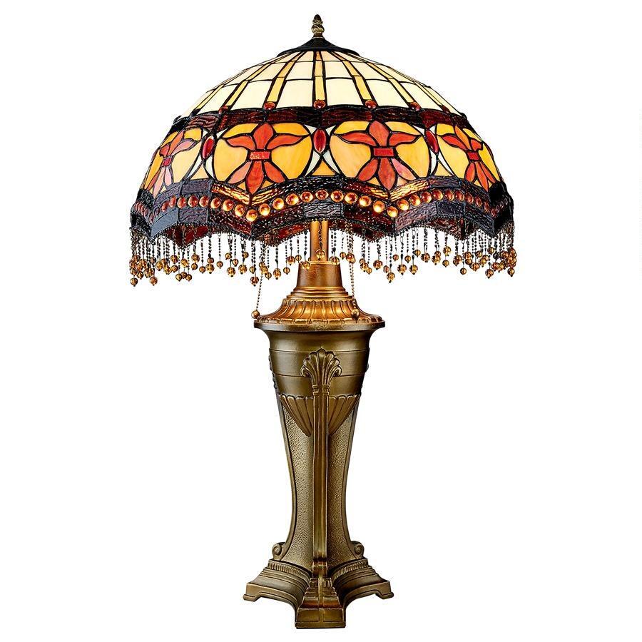 Victorian Parlor Tiffany-Style Stained Glass Table Lamp