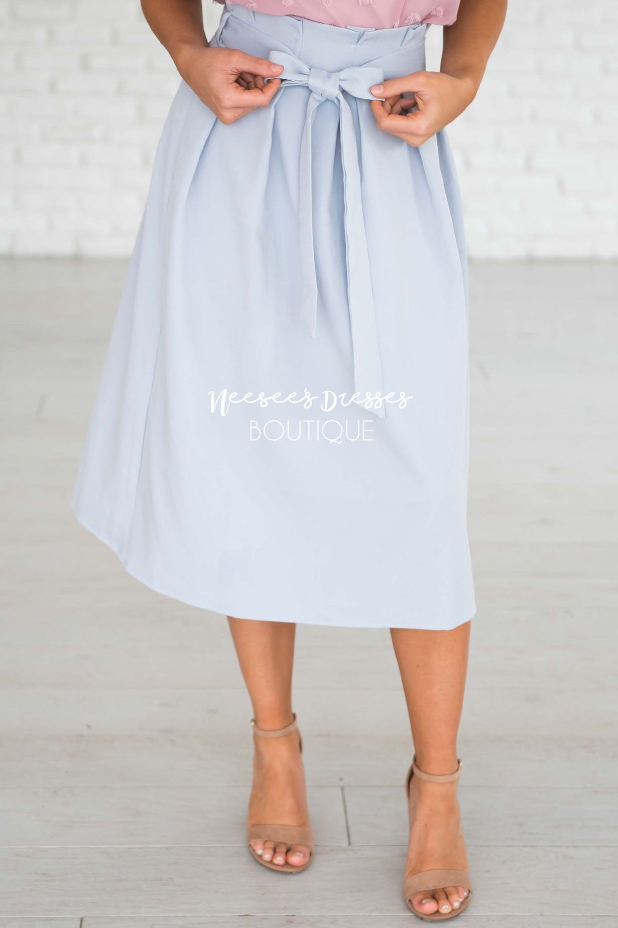 Pretty Ruffle Tie Waist Skirt