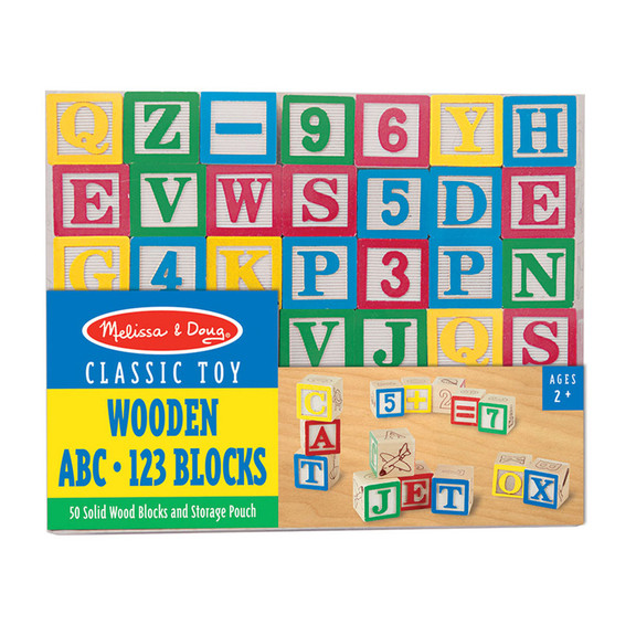 Melissa   Doug LCI1900 Wooden Abc/123 Blocks