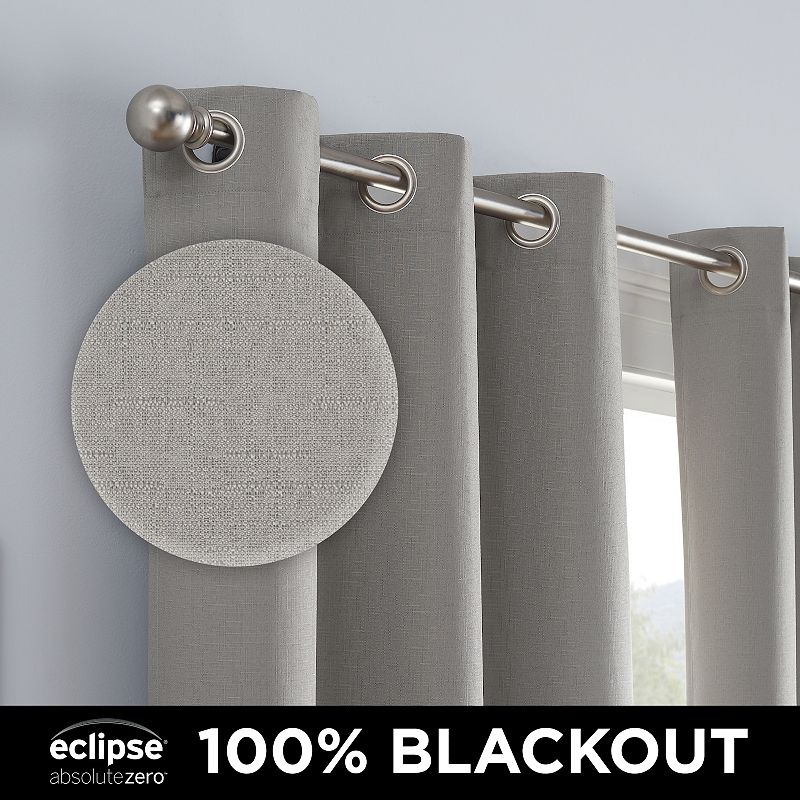 eclipse Kylie Absolute Zero 100% Blackout Grommet Window Curtain Set