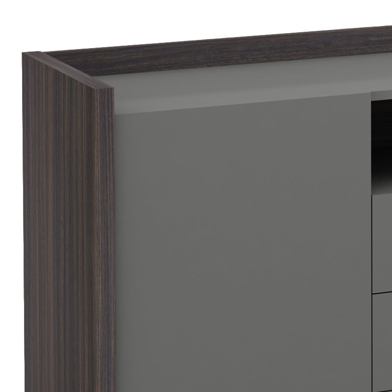 RADDIX Credenza Cabinet 160cm - Iron Grey & Brown